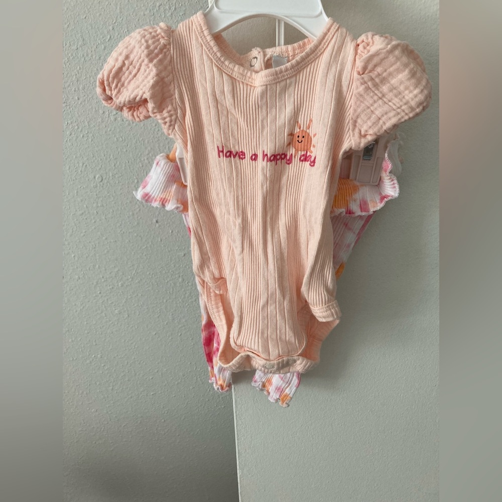 Orange & pink 2 piece set for baby girl